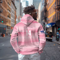 Cabo Verde Football 2026 Custom Zip Hoodie Tubaroes Azuis Goalkeeper Pink Jersey