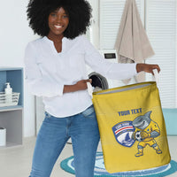 Cabo Verde Football 2026 Custom Laundry Basket Tubaroes Azuis Goalkeeper Yellow Jersey