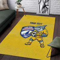 Cabo Verde Football 2026 Custom Area Rug Tubaroes Azuis Goalkeeper Yellow Jersey