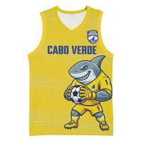 Cabo Verde Football 2026 Custom Basketball Jersey Tubaroes Azuis Goalkeeper Yellow Jersey