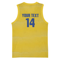 Cabo Verde Football 2026 Custom Basketball Jersey Tubaroes Azuis Goalkeeper Yellow Jersey