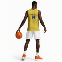 Cabo Verde Football 2026 Custom Basketball Jersey Tubaroes Azuis Goalkeeper Yellow Jersey