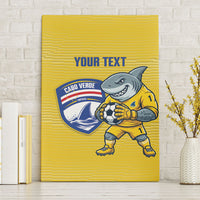 Cabo Verde Football 2026 Custom Canvas Wall Art Tubaroes Azuis Goalkeeper Yellow Jersey