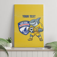 Cabo Verde Football 2026 Custom Canvas Wall Art Tubaroes Azuis Goalkeeper Yellow Jersey