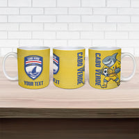 Cabo Verde Football 2026 Custom Ceramic Mug Tubaroes Azuis Goalkeeper Yellow Jersey