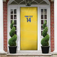 Cabo Verde Football 2026 Custom Door Cover Tubaroes Azuis Goalkeeper Yellow Jersey