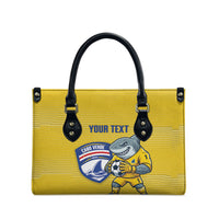 Cabo Verde Football 2026 Custom Leather Bag Tubaroes Azuis Goalkeeper Yellow Jersey