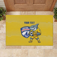 Cabo Verde Football 2026 Custom Rubber Doormat Tubaroes Azuis Goalkeeper Yellow Jersey