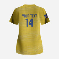 Cabo Verde Football 2026 Custom Scrub Top Tubaroes Azuis Goalkeeper Yellow Jersey