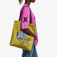 Cabo Verde Football 2026 Custom Tote Bag Tubaroes Azuis Goalkeeper Yellow Jersey