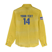 Cabo Verde Football 2026 Custom Women Casual Shirt Tubaroes Azuis Goalkeeper Yellow Jersey