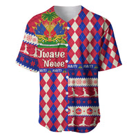 Haiti Christmas Baseball Jersey Jwaye Nowe 2023 With Coat Of Arms - Wonder Print Shop
