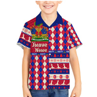 Haiti Christmas Family Matching Mermaid Dress and Hawaiian Shirt Jwaye Nowe 2023 With Coat Of Arms - Wonder Print Shop