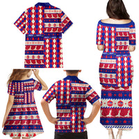 Haiti Christmas Family Matching Puletasi Dress and Hawaiian Shirt Jwaye Nowe 2023 With Coat Of Arms - Wonder Print Shop