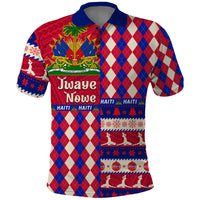 Haiti Christmas Polo Shirt Jwaye Nowe 2023 With Coat Of Arms - Wonder Print Shop