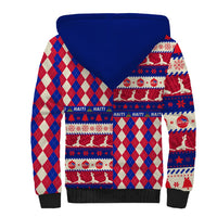 Haiti Christmas Sherpa Hoodie Jwaye Nowe 2023 With Coat Of Arms - Wonder Print Shop