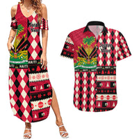 Haiti 1964 Christmas Couples Matching Summer Maxi Dress and Hawaiian Shirt Jwaye Nowe 2023 With Coat Of Arms - Wonder Print Shop