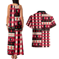 Haiti 1964 Christmas Couples Matching Tank Maxi Dress and Hawaiian Shirt Jwaye Nowe 2023 With Coat Of Arms - Wonder Print Shop