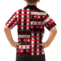 Haiti 1964 Christmas Family Matching Long Sleeve Bodycon Dress and Hawaiian Shirt Jwaye Nowe 2023 With Coat Of Arms - Wonder Print Shop