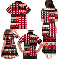 Haiti 1964 Christmas Family Matching Puletasi Dress and Hawaiian Shirt Jwaye Nowe 2023 With Coat Of Arms - Wonder Print Shop