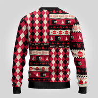 Haiti 1964 Christmas Ugly Christmas Sweater Jwaye Nowe 2023 With Coat Of Arms - Wonder Print Shop