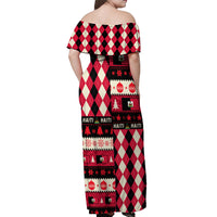Haiti 1964 Christmas Off Shoulder Maxi Dress Jwaye Nowe 2023 With Coat Of Arms - Wonder Print Shop