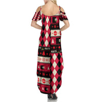 Haiti 1964 Christmas Summer Maxi Dress Jwaye Nowe 2023 With Coat Of Arms - Wonder Print Shop