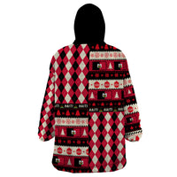 Haiti 1964 Christmas Wearable Blanket Hoodie Jwaye Nowe 2023 With Coat Of Arms - Wonder Print Shop