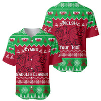 Personalised Wales Christmas Baseball Jersey Nadolig Llawen Cymru Unique Version - Wonder Print Shop