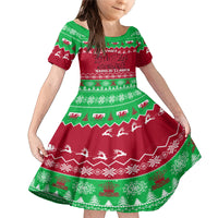 Personalised Wales Christmas Family Matching Mermaid Dress and Hawaiian Shirt Nadolig Llawen Cymru Unique Version - Wonder Print Shop