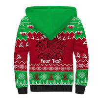 Personalised Wales Christmas Sherpa Hoodie Nadolig Llawen Cymru Unique Version - Wonder Print Shop
