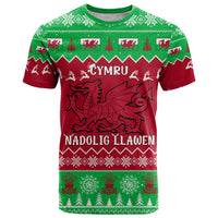 Personalised Wales Christmas T Shirt Nadolig Llawen Cymru Unique Version - Wonder Print Shop