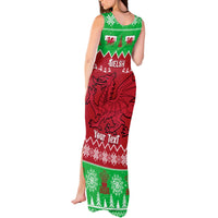 Personalised Wales Christmas Tank Maxi Dress Nadolig Llawen Cymru Unique Version - Wonder Print Shop