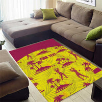 West Indies Cricket Custom Area Rug Windies Palm Tree Tropical Style - Wonder Print Shop