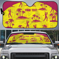 West Indies Cricket Custom Auto Sun Shade Windies Palm Tree Tropical Style - Wonder Print Shop