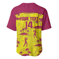 West Indies Cricket Custom Baseball Jersey Windies Palm Tree Tropical Style - Wonder Print Shop