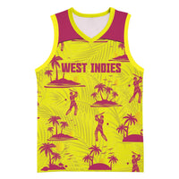 West Indies Cricket Custom Basketball Jersey Windies Palm Tree Tropical Style - Wonder Print Shop