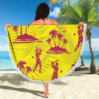 West Indies Cricket Custom Beach Blanket Windies Palm Tree Tropical Style - Wonder Print Shop