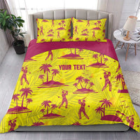 West Indies Cricket Custom Bedding Set Windies Palm Tree Tropical Style - Wonder Print Shop