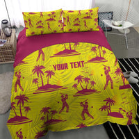 West Indies Cricket Custom Bedding Set Windies Palm Tree Tropical Style - Wonder Print Shop