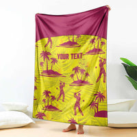 West Indies Cricket Custom Blanket Windies Palm Tree Tropical Style - Wonder Print Shop