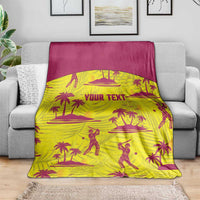 West Indies Cricket Custom Blanket Windies Palm Tree Tropical Style - Wonder Print Shop