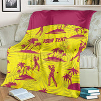 West Indies Cricket Custom Blanket Windies Palm Tree Tropical Style - Wonder Print Shop