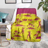 West Indies Cricket Custom Blanket Windies Palm Tree Tropical Style - Wonder Print Shop