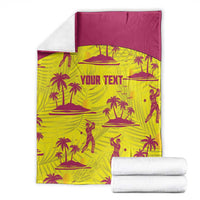 West Indies Cricket Custom Blanket Windies Palm Tree Tropical Style - Wonder Print Shop