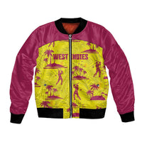 West Indies Cricket Custom Bomber Jacket Windies Palm Tree Tropical Style - Wonder Print Shop