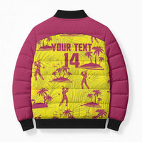 West Indies Cricket Custom Bomber Puffer Jacket Windies Palm Tree Tropical Style - Wonder Print Shop
