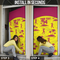 West Indies Cricket Custom Door Cover Windies Palm Tree Tropical Style - Wonder Print Shop