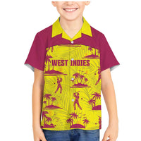 West Indies Cricket Custom Family Matching Mermaid Dress and Hawaiian Shirt Windies Palm Tree Tropical Style - Wonder Print Shop