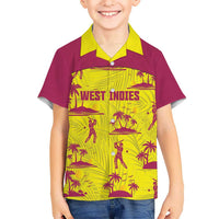 West Indies Cricket Custom Family Matching Mermaid Dress and Hawaiian Shirt Windies Palm Tree Tropical Style - Wonder Print Shop